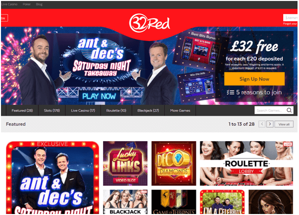 32 red casino