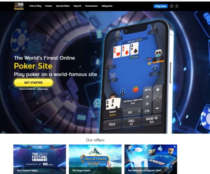 888 poker UK site