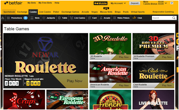 Betfair casino