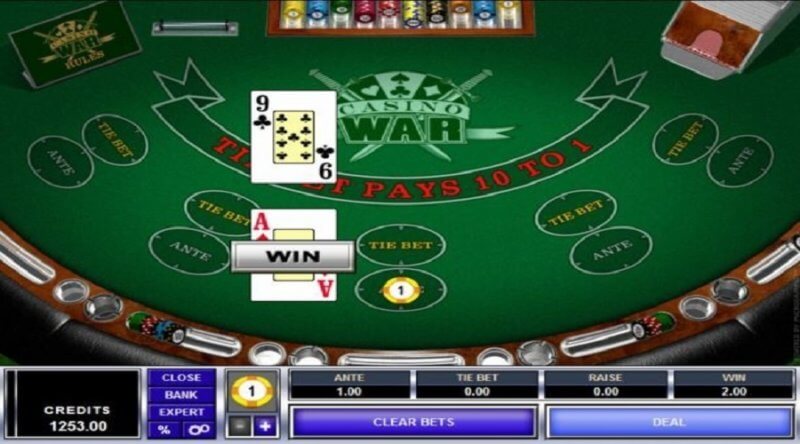 Casino war game strategy