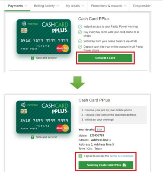How to get Paddy Power Cash Card
