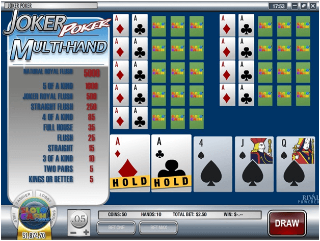 Joker Poker Multihand poker