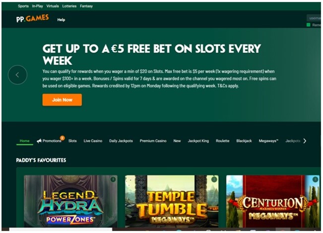 Paddy Power UK casino