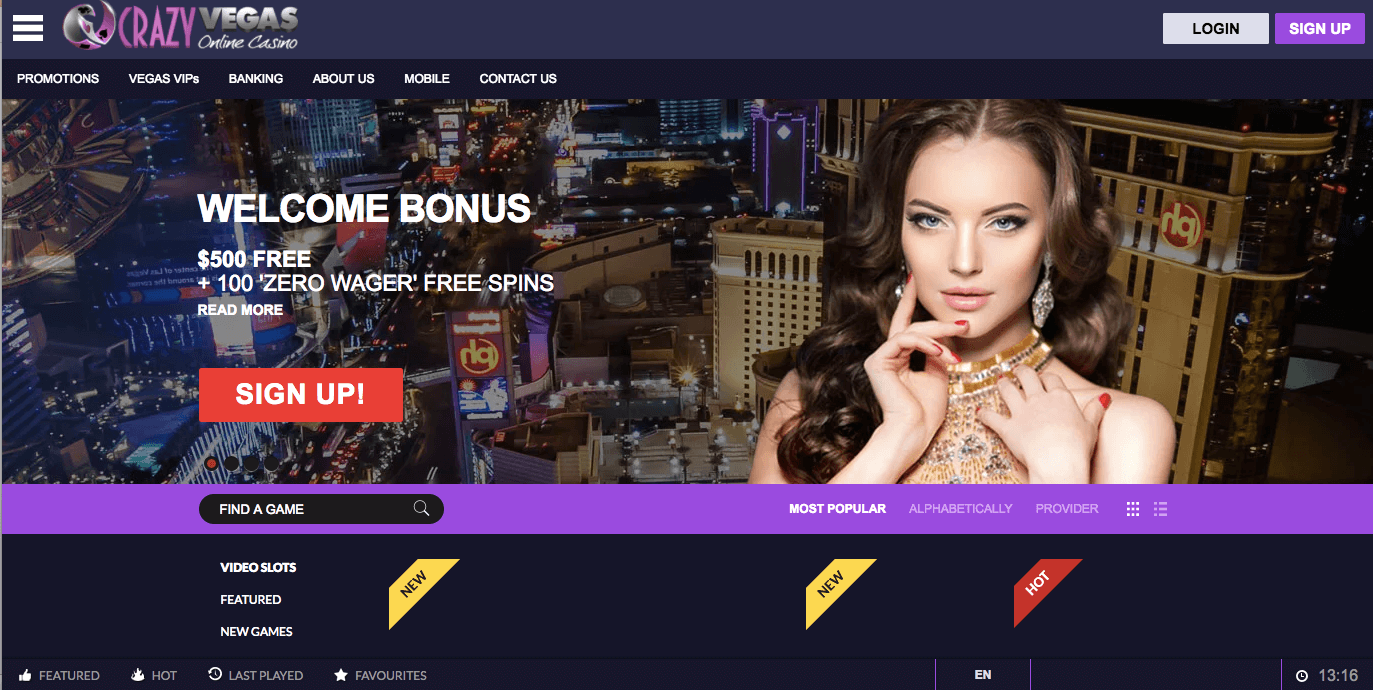 Crazy Vegas, a Great Online Casino