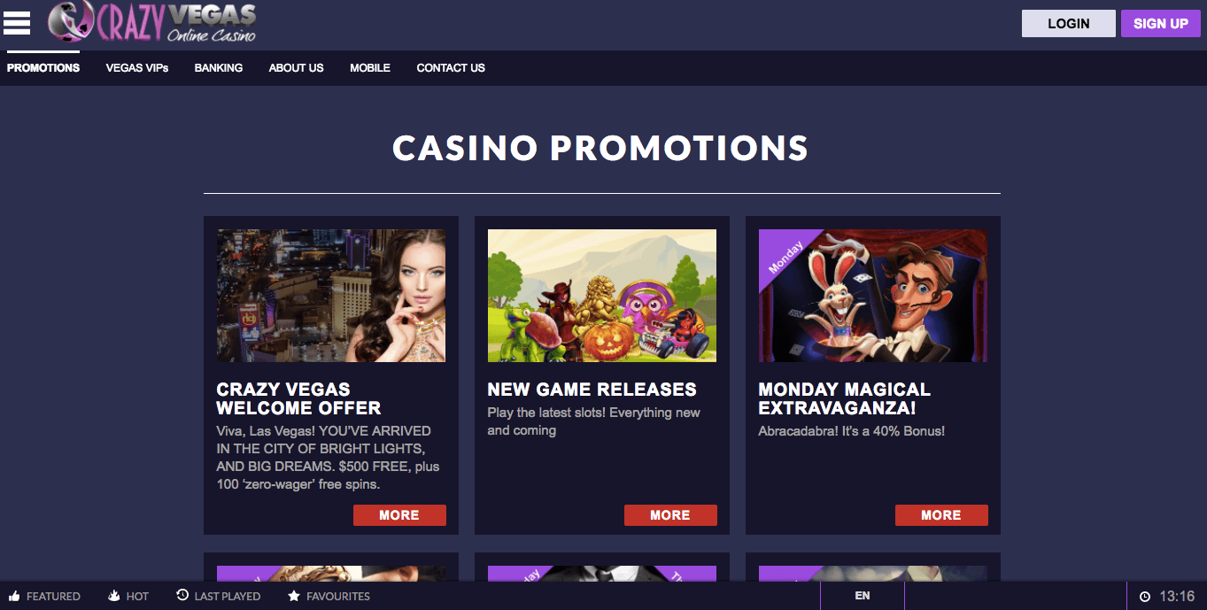 Crazy Vegas Online Casino Review