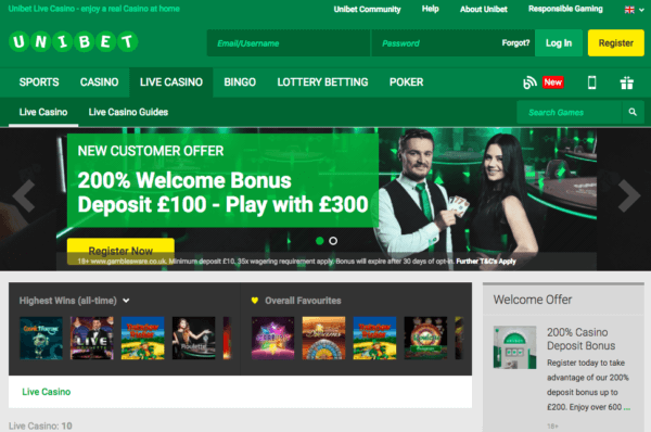 UniBet Casino Games