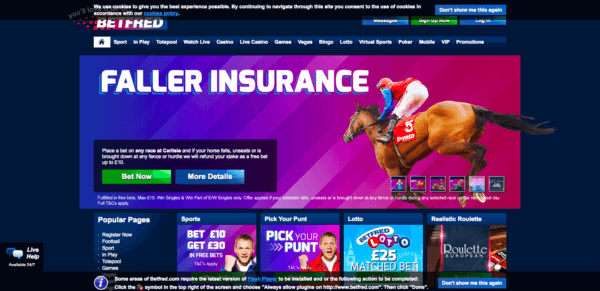 Betfred offers a very wide range of games