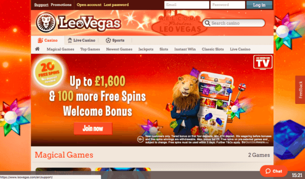 Free spins when signing up!