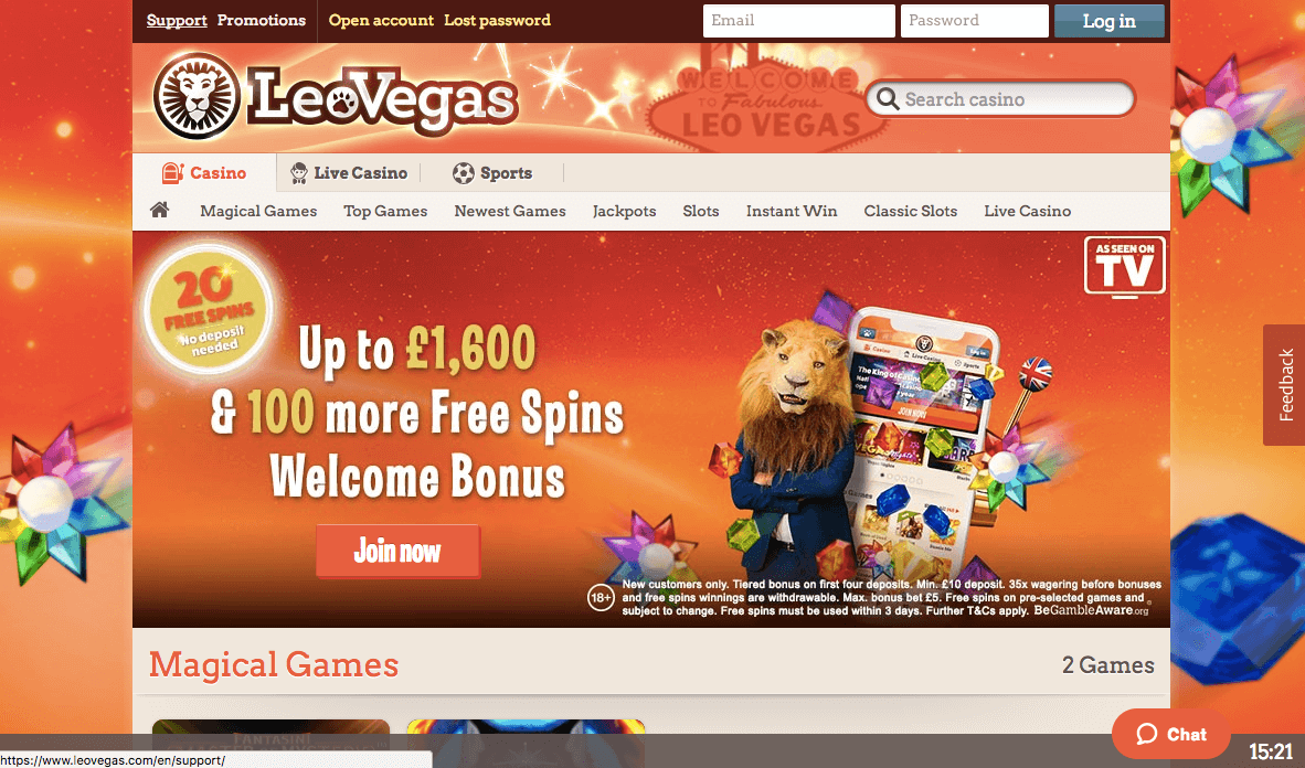 leovegas bonus casino'