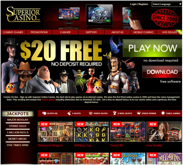 Superior casino No deposit