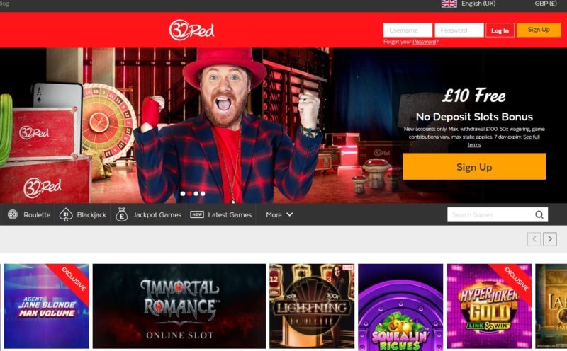 What are the top exclusive games to play at 32 Red Casino