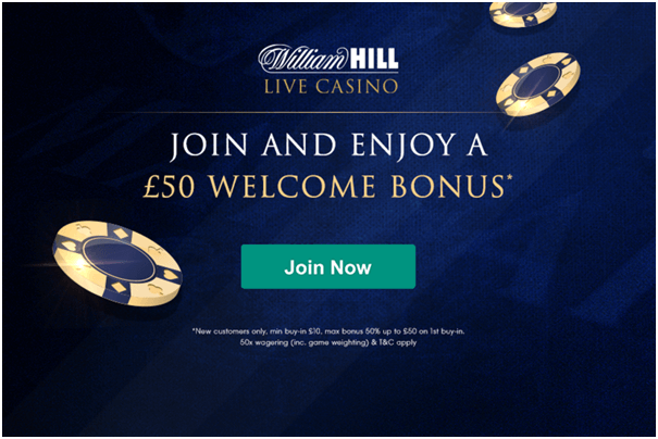 William Hill Casino Live Bonus