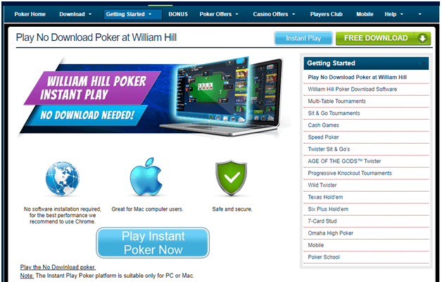 William Hill Poker Games