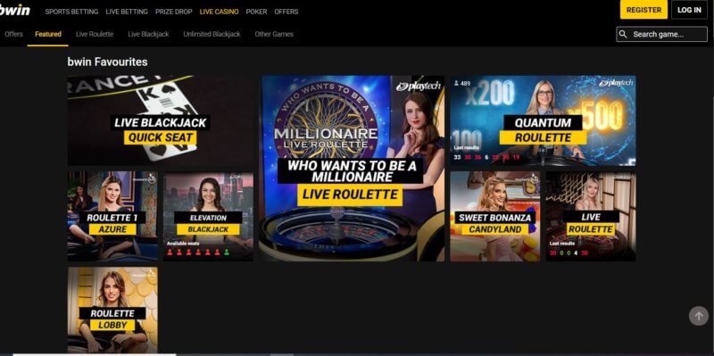 bwin Live Casino Live Blackjack and Live Roulette Tables